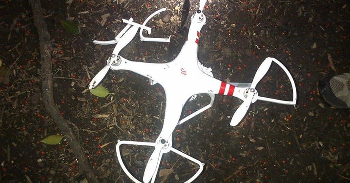 Damaged drone