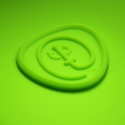 Green Silicone Skin Molded Logo