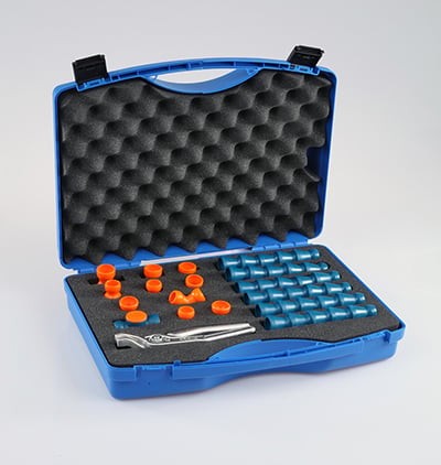 Blue Plastic Case with Custom Foam