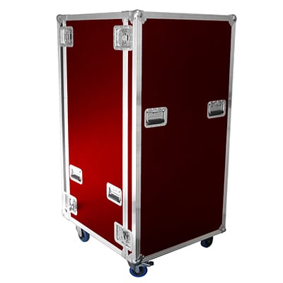 Red Rolling ATA Case