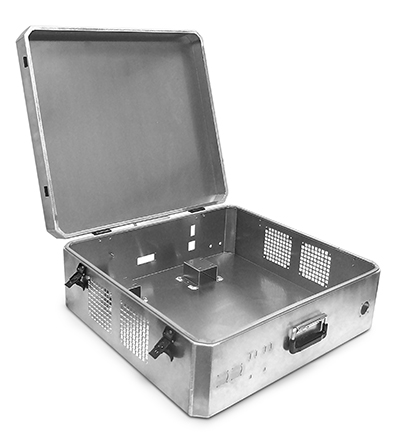 Welded Aluminum Case with CNC Holes and Vents, Open