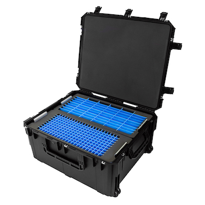 Inventory Control Wheeled Hard Case with Divider System